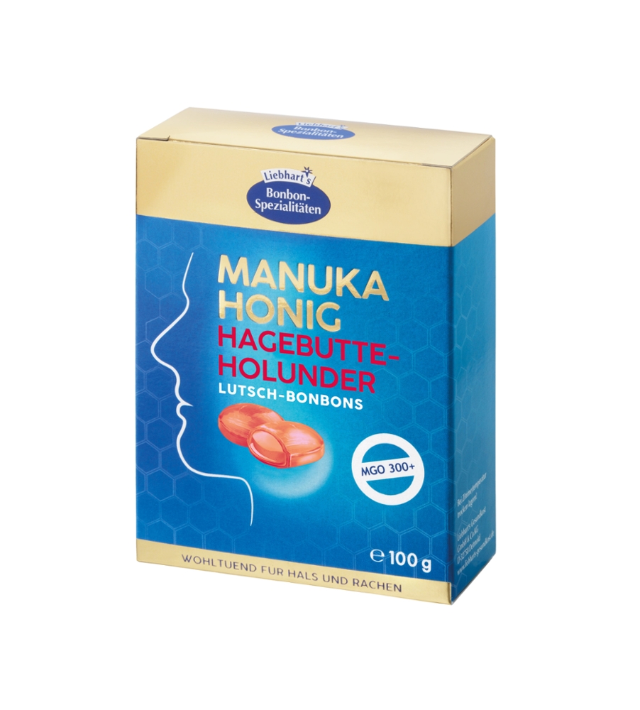 Manuka-Honig-Hagebutte-Holunder-Bonbon MGO 300+ 100g